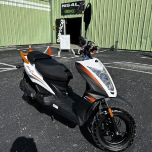 2022 White/Orange Kymco Super 8 Scooter 50 (Ref# 0237)