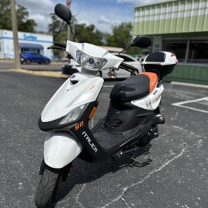2024 White and Orange Italica Mia Scooter (Ref# 0212)