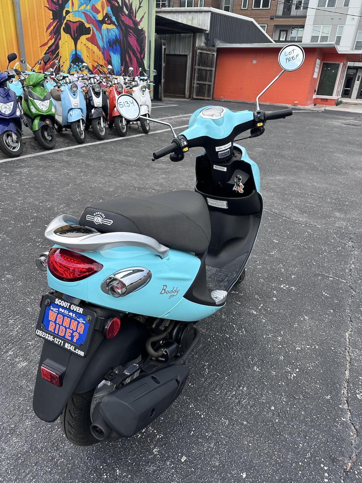 2024 Turquoise Genuine Buddy Scooter (Ref# 5134) - LOW MILEAGE - 1 YEAR WARRANTY INCLUDED! - Image 6