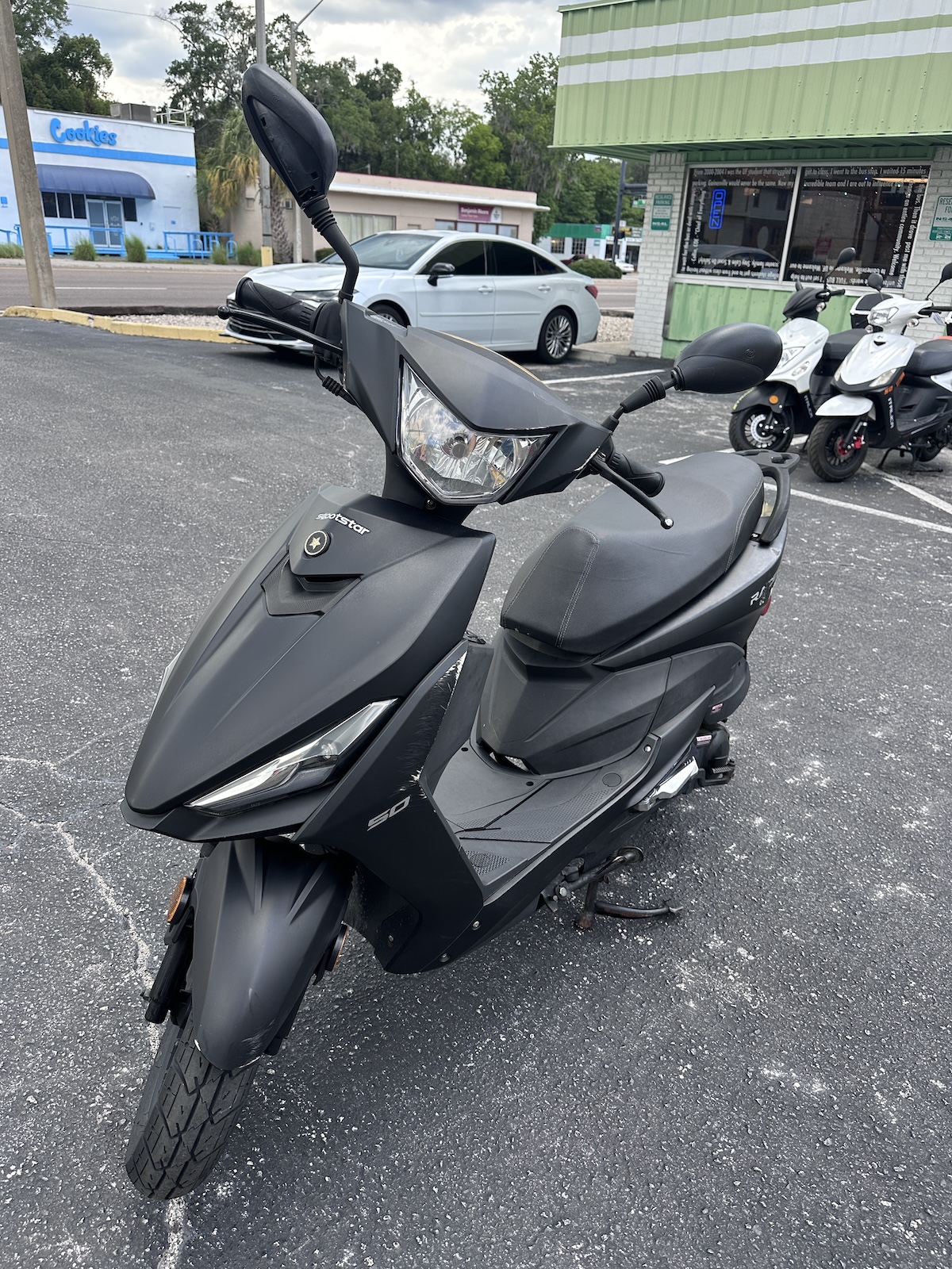 2022 Matte Black Scootstar Racestar Scooter (Ref# 4158)