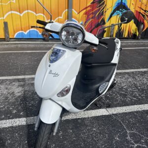 2019 White Genuine Buddy Scooter (Ref# 5299)